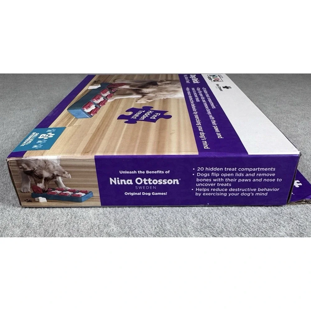DOG BRICK Puzzle - Slip, Slide & Treat Outward Hound Dog Toy
